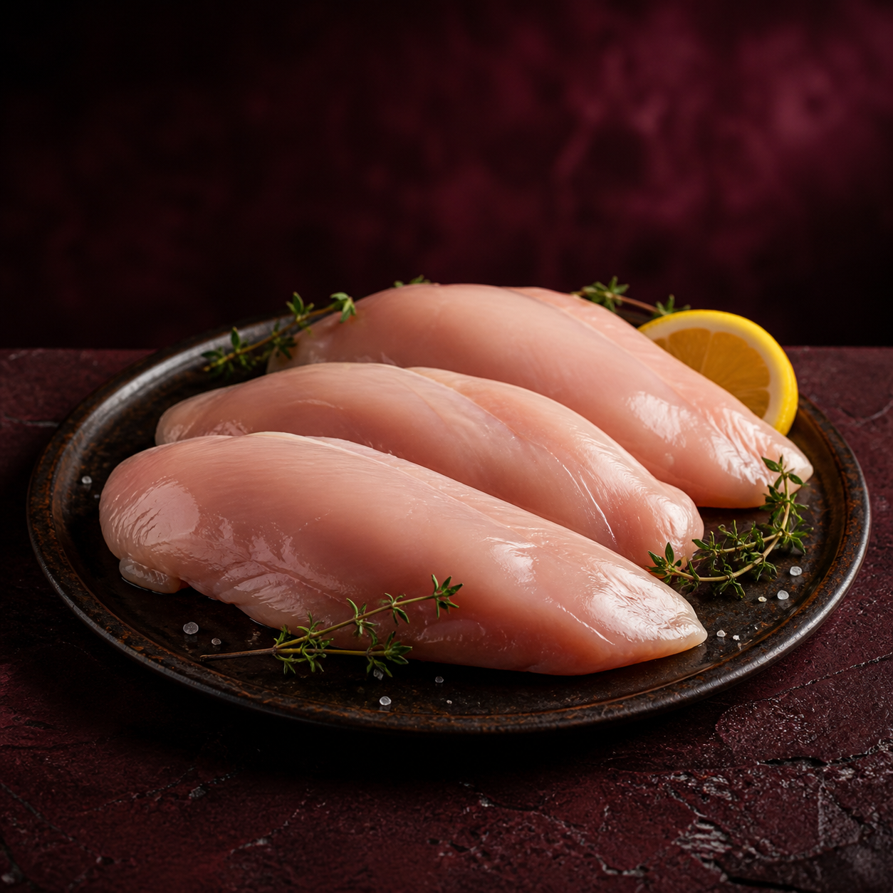Peitos de frango frescos selecionados
